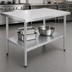 Thumbnail image #3 for Serv-Ware 48 Inch x 30 Inch Work Table with Stainless Undershelf