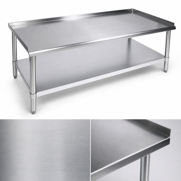 Product image #3 for John Boos Stallion 60-Inch x 30-Inch Stainless Steel Equipment Stand with Adjustable Undershelf