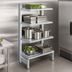 Thumbnail image #3 for Channel T-Bar Cantilevered Aluminum Shelving Unit, 54 x 20 x 72 Inches