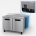 Thumbnail image #3 for Hoshizaki Steelheart WR48B 48-Inch Two-Section Worktop Refrigerator with Solid Doors