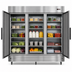 Thumbnail image #4 for KoolMore 81-Inch Three-Section Reach-In Refrigerator, 72 Cu. Ft., Bottom-Mount, Stainless Steel
