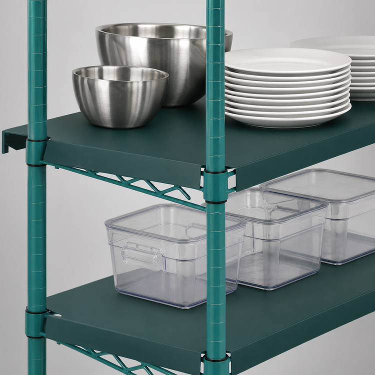 Product image #3 for QuadPlus 60 Inch x 18 Inch Solid Polymer Shelf Mat, Green