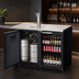 Thumbnail image #3 for Everest Refrigeration 24-Inch Deep Two-Section Back Bar & Direct Draw Keg Refrigerator Combo with 1 Solid Door and 1 Glass Door