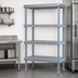 Thumbnail image #3 for Quantum Millenia 30-Inch Wide x 18-Inch Deep x 86-Inch High Gray Polymer Solid Shelving Starter Unit with 5 Shelves