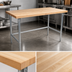 Thumbnail image #3 for John Boos HNB01 Wood Top Work Table, 36 x 24 Inches, 1-3/4 Inch Thick Northern Hard Rock Maple Top, Galvanized Base