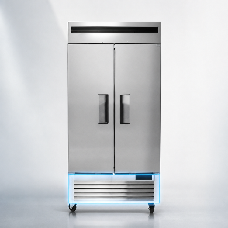 Product image #3 for Atosa Two-Section Reach-In Refrigerator, Bottom-Mount, Solid Doors, 28.5 Cu. Ft., Stainless Steel