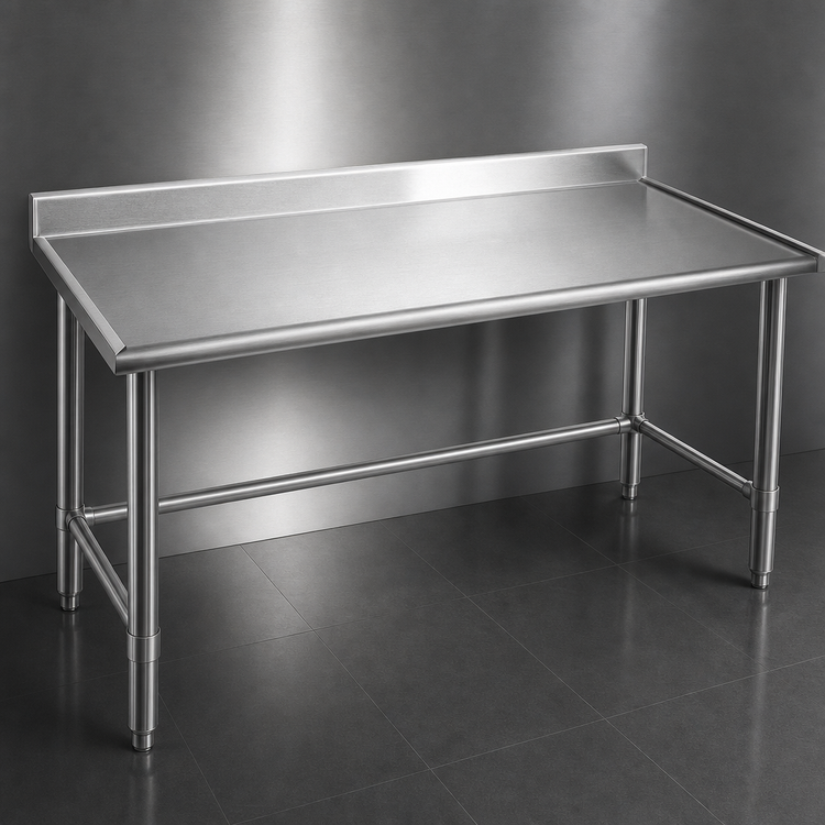 Product image #3 for Spec-Master Marine Series Stainless Steel Work Table, 72 x 36 Inches, 4-1/2-Inch Backsplash