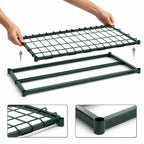 Thumbnail image #3 for Metro Super Erecta 1842DRK3 42 x 18-Inch Dunnage Shelf with Removable Wire Deck, Green Epoxy Finish, 1300-Lb. Capacity