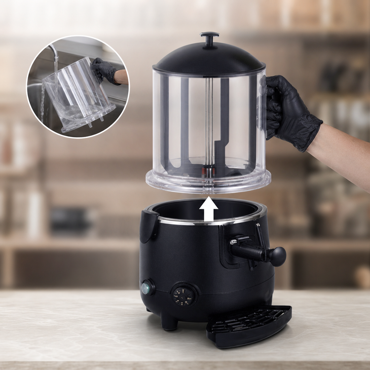 Product image #3 for Omcan 10 Liter Countertop Electric Bain-Marie Hot Chocolate Dispenser