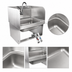 Thumbnail image #3 for John Boos Pro-Bowl Wall-Mount Hand Sink with Double Knee Valves, Side Splashes, and Gooseneck Spout, 14 x 10 x 5 Inch Bowl