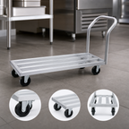 Thumbnail image #3 for Advance Tabco Special Value Series Mobile Aluminum Dunnage Rack, 36 x 20 Inches, 1800 lb Capacity
