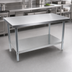 Thumbnail image #3 for John Boos Stallion Economy 72-Inch x 30-Inch Stainless Steel Work Table with Undershelf