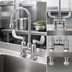 Thumbnail image #3 for T&S Brass B-0325-CR-WH4 Double Pantry Deck-Mount Faucet with 5-3/4