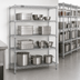 Thumbnail image #3 for Quantum Stationary Wire Shelving Starter Kit, 72W x 36D x 54H, 4 Shelves, Chrome Plated Finish