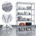 Thumbnail image #3 for Redipak 5-Tier Commercial Wire Shelving Unit, 36W x 24D x 74H, Stationary, Zinc Finish