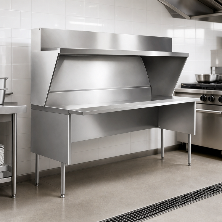 Product image #3 for La Rosa Open Front Modular Equipment Enclosure Stand, 42 x 26 Inches, 304 Stainless Steel