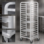 Thumbnail image #3 for Channel Manufacturing 414A Aluminum Side-Load Bun Pan Rack, 10-Pan Capacity, 18 x 26-Inch Pans, 5-Inch Casters