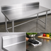Thumbnail image #3 for John Boos Stallion 120-Inch x 24-Inch Stainless Steel Work Table with 5-Inch Backsplash