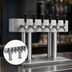 Thumbnail image #3 for Krowne Double T-Head 6-Faucet Glycol-Cooled Beer Tower with 24-Inch Box, Brushed Stainless Steel