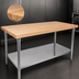 Thumbnail image #3 for John Boos 120-Inch x 30-Inch Wood Top Work Table with Adjustable Undershelf