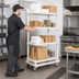 Thumbnail image #4 for New Age Mobile Aluminum To-Go Shelving Unit with Solid Adjustable Shelves, 30 x 16 x 60 Inches