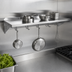 Thumbnail image #3 for John Boos Stallion Wall-Mount Commercial Pot Rack Shelf, 36 x 18 x 13 Inches, Stainless Steel, 3 Hooks