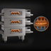 Thumbnail image #3 for Middleby Marshall X55G-3 Triple Deck Gas Conveyor Oven with 55-Inch Cooking Chamber