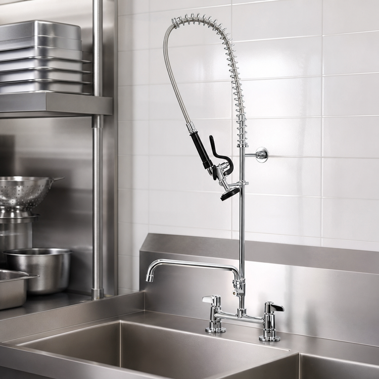 Product image #3 for equip 8-Inch Centers Deck-Mount Pre-Rinse Unit with 12 1/8-Inch Add-On Faucet