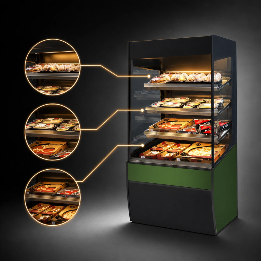 Three Independently Controlled Heated Shelves