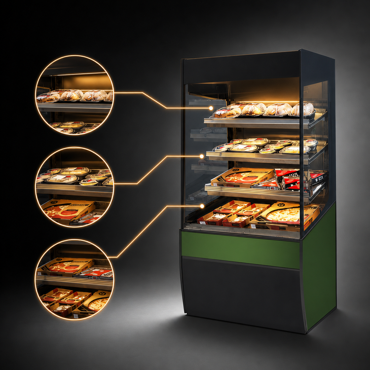 Product image #3 for Federal Industries Vision Series Heated Self-Serve High Profile Hot Food Merchandiser, 36 x 33 x 60 Inches