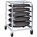 Thumbnail image #4 for Channel Manufacturing OT-63 Aluminum Single-Section Oval Tray Rack Cart, 5-Tray Capacity, 6-Inch Spacing
