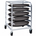 Thumbnail image #4 for Channel Manufacturing Aluminum Single-Section Oval Tray Rack Cart, 5-Tray Capacity, 36 Inches High