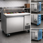 Thumbnail image #3 for Serv-Ware PP44-6-HC 44-Inch 6-Pan Refrigerated Pizza Prep Table, Self-Contained, Stainless Steel