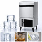 Thumbnail image #3 for Hoshizaki IM-50BAA-LM Undercounter Air-Cooled Cube Ice Machine, 50 lb Production, 22 lb Built-In Bin, Stainless Steel, 115V