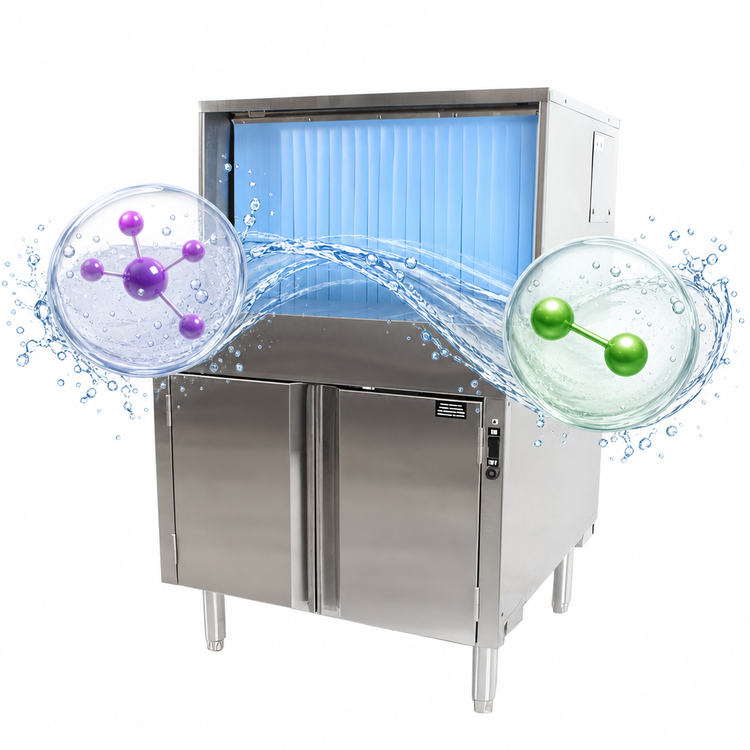 Product image #3 for CMA Energy Mizer GW-100 Low Temperature Chemical Sanitizing Undercounter Rotary Glasswasher