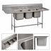 Thumbnail image #3 for Advance Tabco Regaline 3-Compartment Sink with Left & Right Drainboards, 16