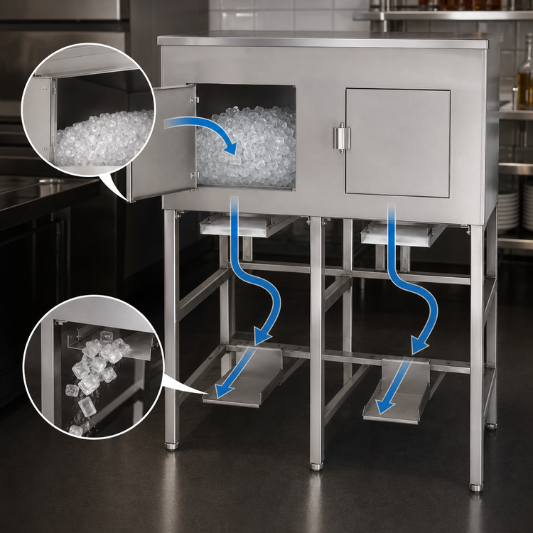 Product image #4 for Manitowoc LBCS1360 Upright Ice Storage Bin, 722 lb Capacity, Stainless Steel