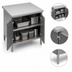 Thumbnail image #3 for John Boos 36 x 24 Inch Stainless Steel Enclosed Work Table with Cabinet Base and Hinged Doors