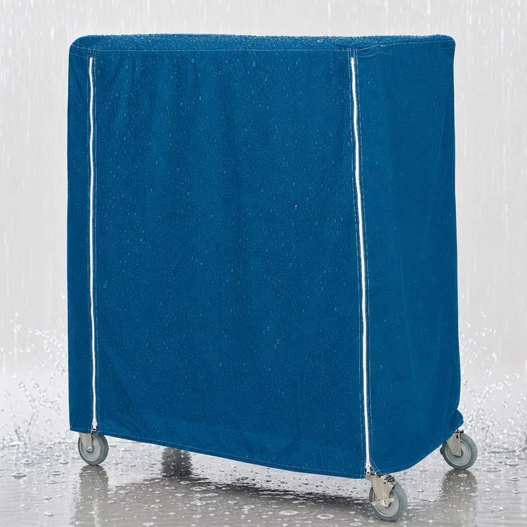 Product image #3 for Metro Mariner Blue Waterproof Banquet Cart Cover, 60 x 24 x 74 Inches