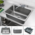 Thumbnail image #3 for Drop-In Single-Compartment 304 Stainless Steel Sink with 28