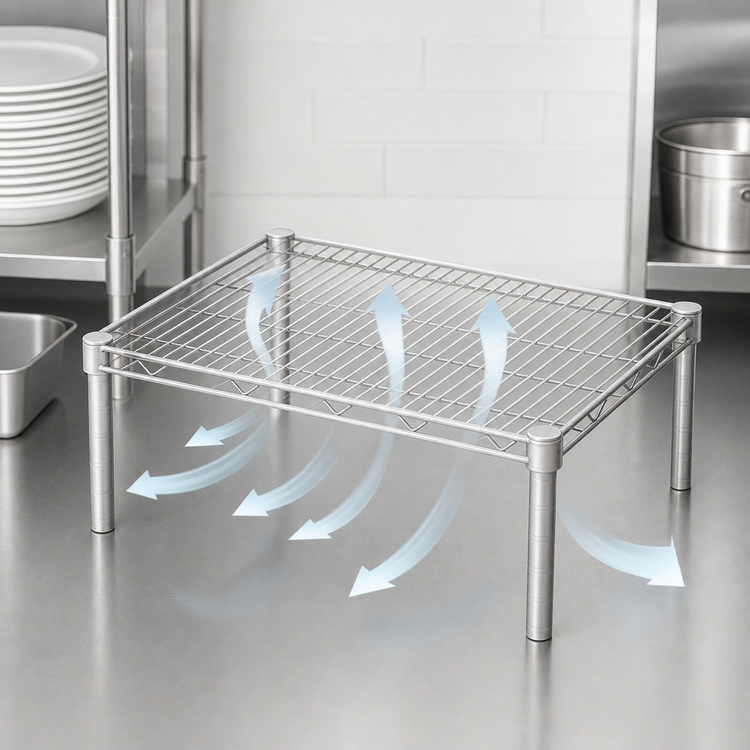 Product image #3 for Metro Super Erecta Brite Open Wire Dunnage Rack Platform, 24 x 24 Inches, 14-1/2 Inches High