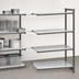 Thumbnail image #3 for Cambro Camshelving Basics Plus 4-Tier Solid Add-On Polymer Shelving Unit, 54 Inch Wide x 24 Inch Deep x 64 Inch High, Brushed Graphite