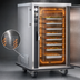 Thumbnail image #3 for Stainless Steel Mobile Humidified Heated Holding Transport Cabinet with 7 Universal Tray Slides