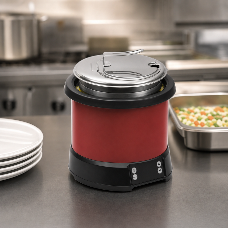 Product image #4 for Vollrath Mirage International Induction Countertop Rethermalizer, 7 Quart / 6.6 Liter, Dry Use, Red, Schuko Plug