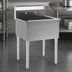 Thumbnail image #3 for Eagle Group One-Compartment Utility Sink with Legs, 37-3/8 x 28 Inches, 16-Gauge 430 Stainless Steel