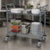 Thumbnail image #3 for Quantum Gray Epoxy 2-Shelf Utility Bus Cart with U-Handles and 1200 lb Capacity