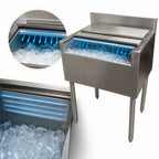 Thumbnail image #4 for BK Resources UB4-18-IBCP48-7 Underbar Insulated Ice Bin with 7-Circuit Cold Plate, 140 lb Capacity, 48-Inch Wide, Stainless Steel
