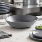 Thumbnail image #3 for American Metalcraft MCB36GR 36 oz Round Melamine Bowl, 8-3/4 in Diameter x 2 in H, Matte Gray Case of 48