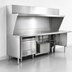 Thumbnail image #3 for La Rosa Open Front Modular Stainless Steel Equipment Enclosure, 90 x 26.5 Inches