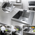 Thumbnail image #3 for Advance Tabco TA-11Q Single-Compartment Built-In Sink Bowl with Faucet and Basket Drain, 10 x 14 x 5-Inch Bowl